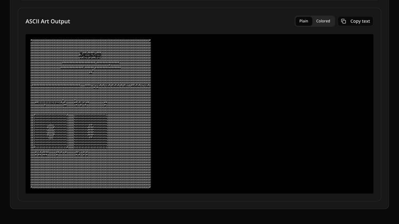 ASCII Art Generator gameplay preview