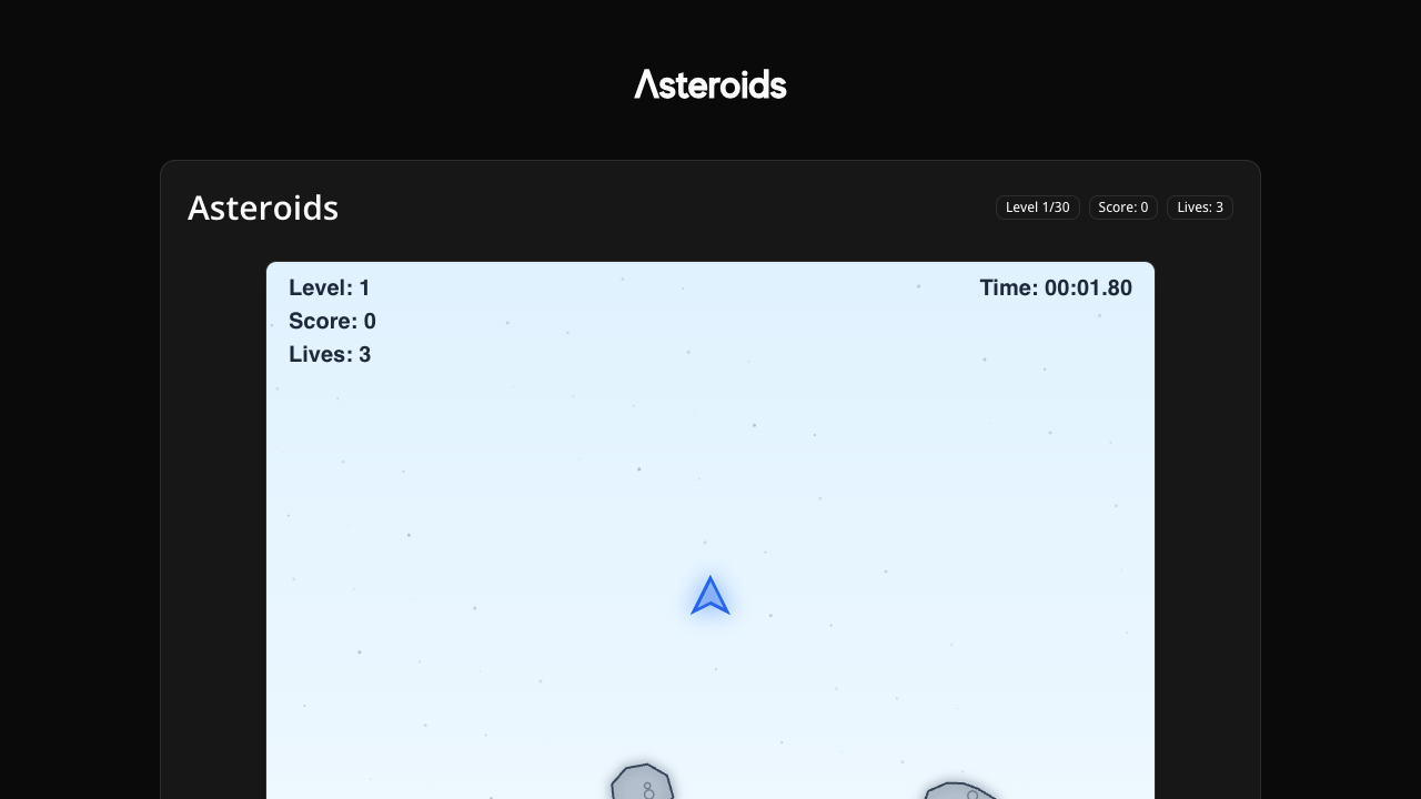 Asteroids gameplay preview