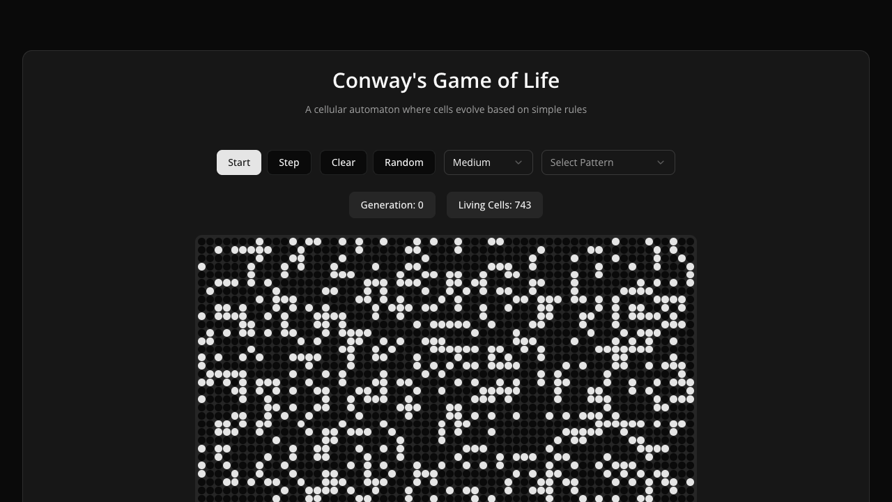 Conway's Game of Life gameplay preview