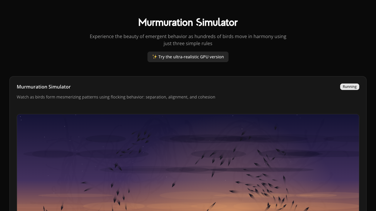 Murmuration Simulator gameplay preview