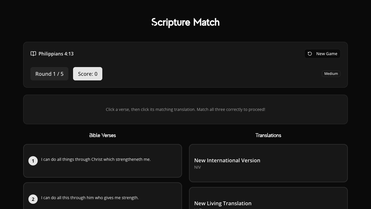 Scripture Match gameplay preview