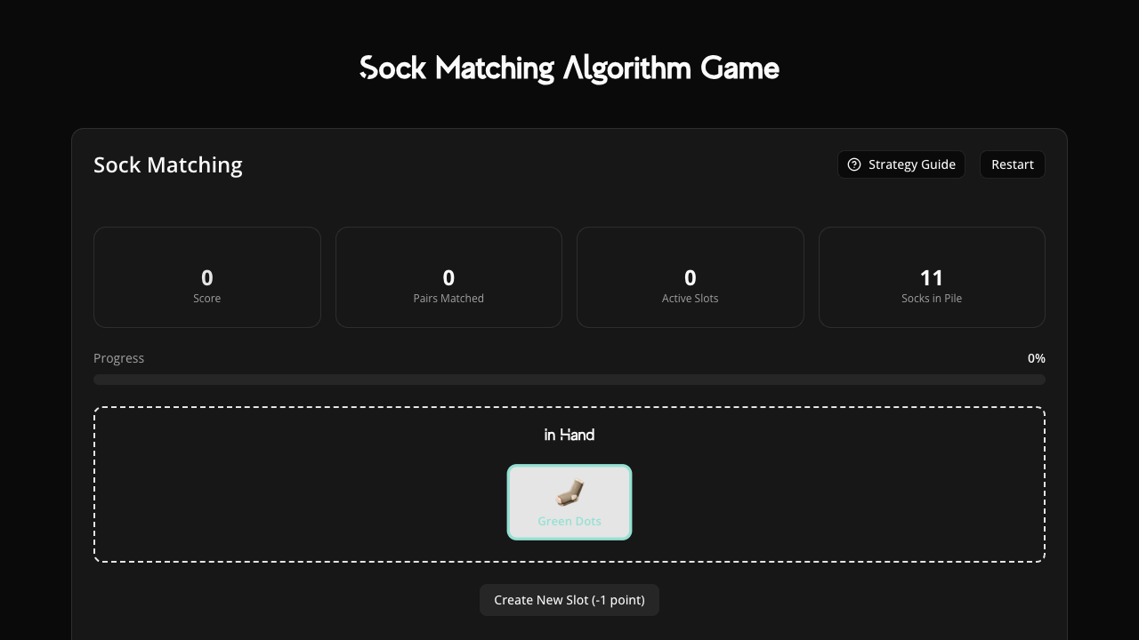 Sock Matching Algorithm gameplay preview