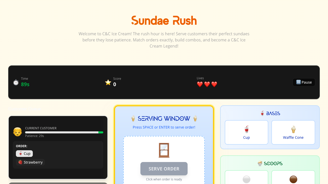 Sundae Rush gameplay preview