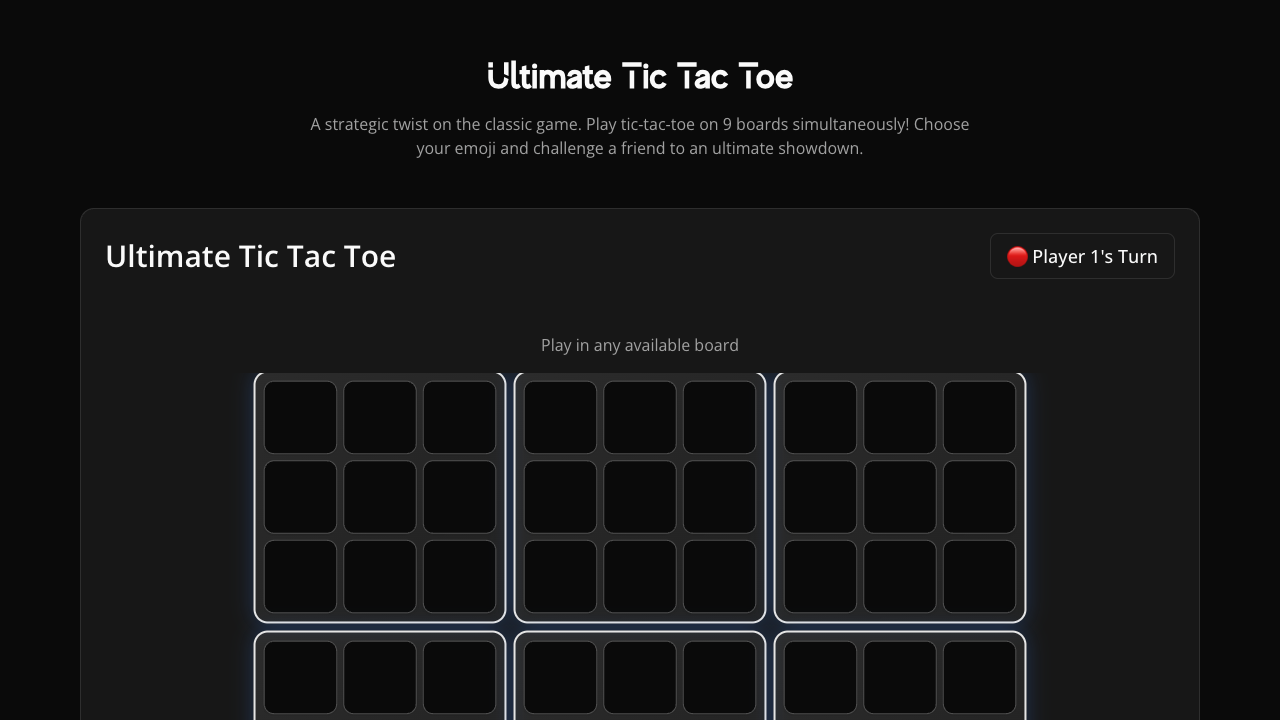 Ultimate Tic Tac Toe gameplay preview